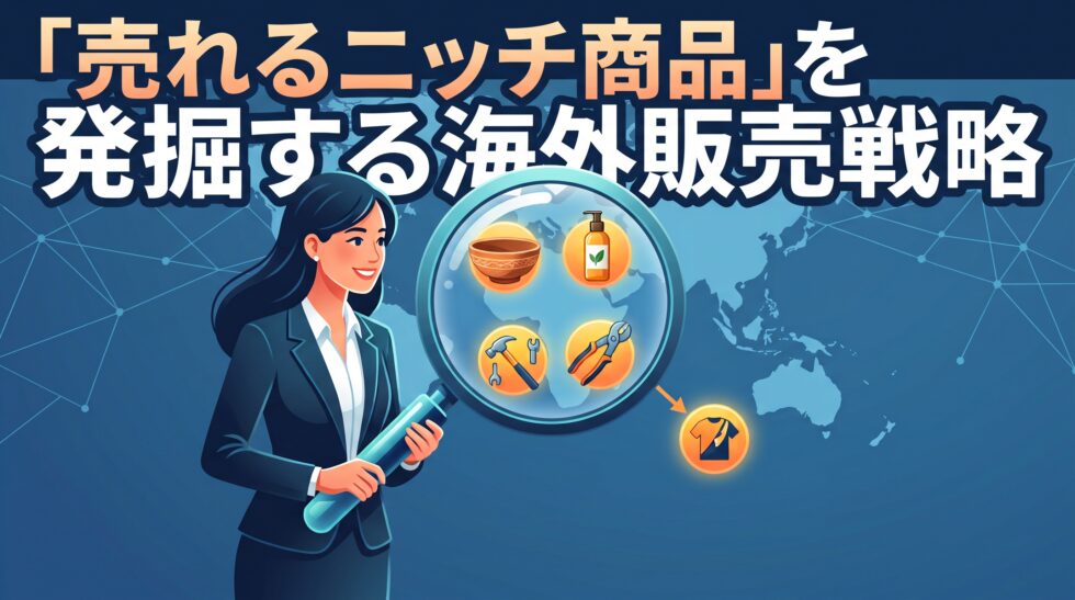 越境ECで競合を避けて「売れるニッチ商品」を発掘する海外販売戦略;